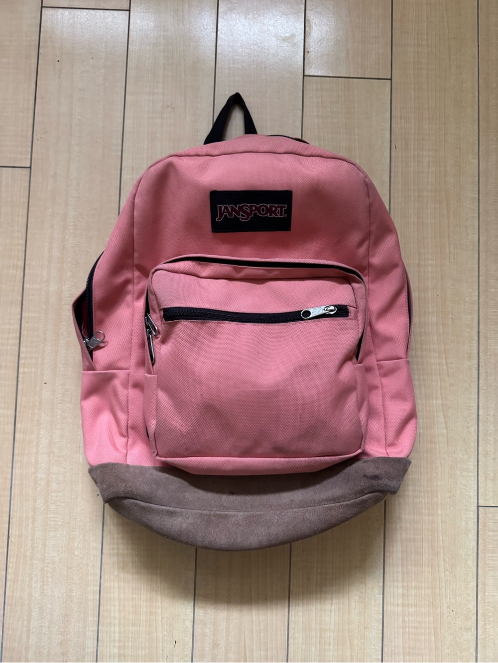Jansport Rose Pink Backpack with Brown Base